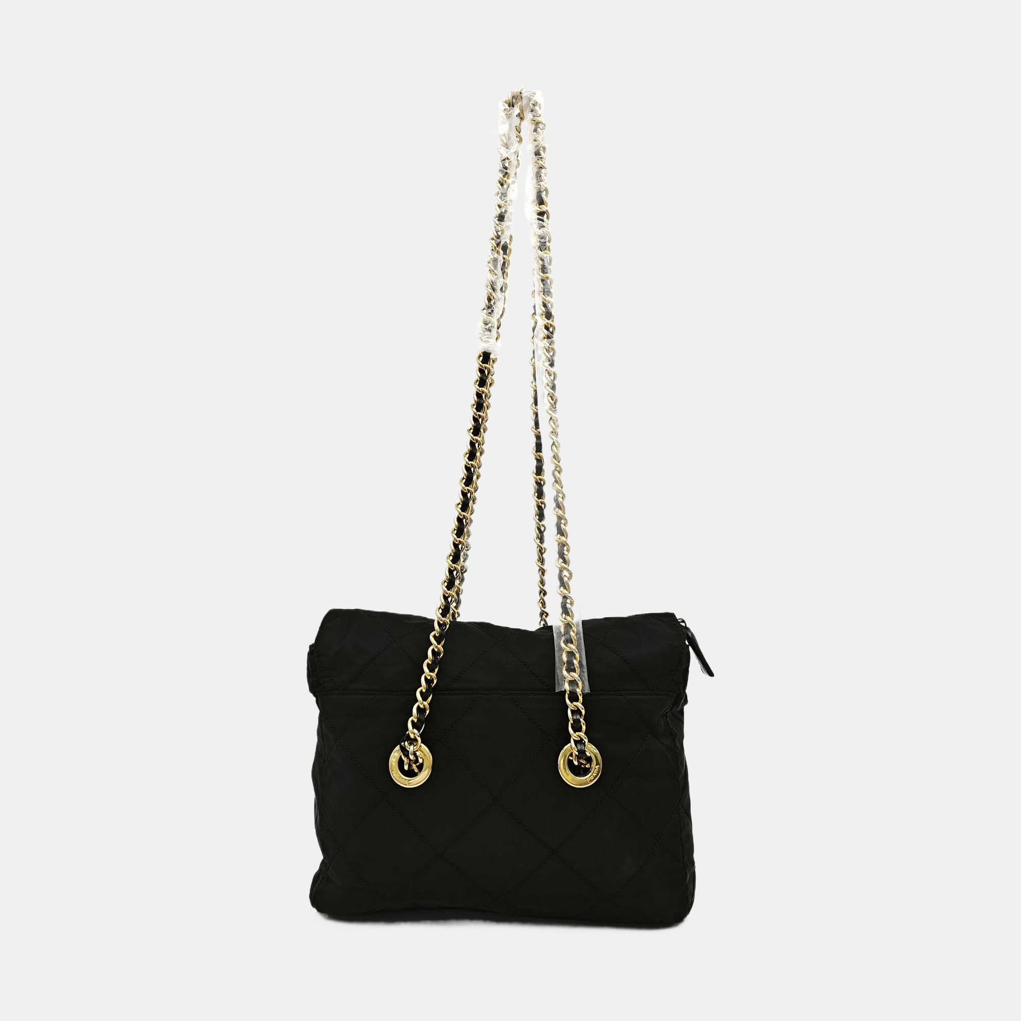 Nylon Quilted Nylon Black
