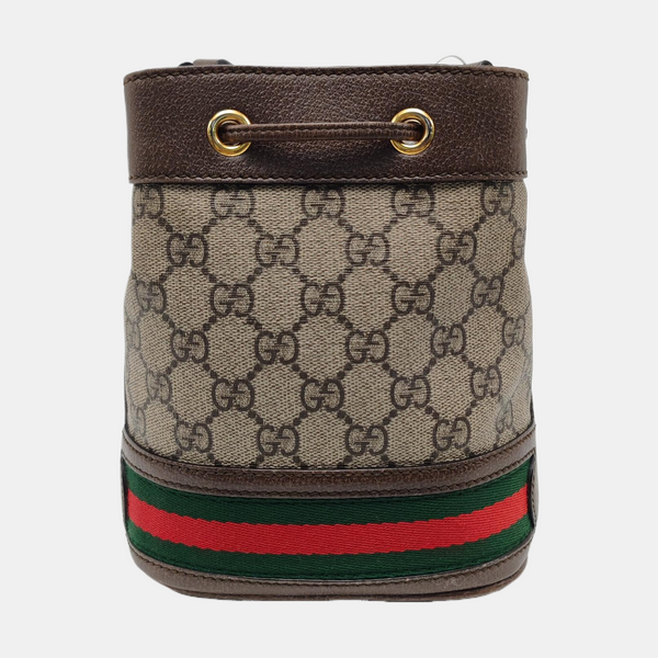 Ophidia Mini Monogram Coated Canvas Beige