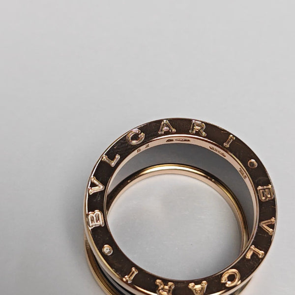 B.ZERO1 18k Rose Gold Ring EU 52