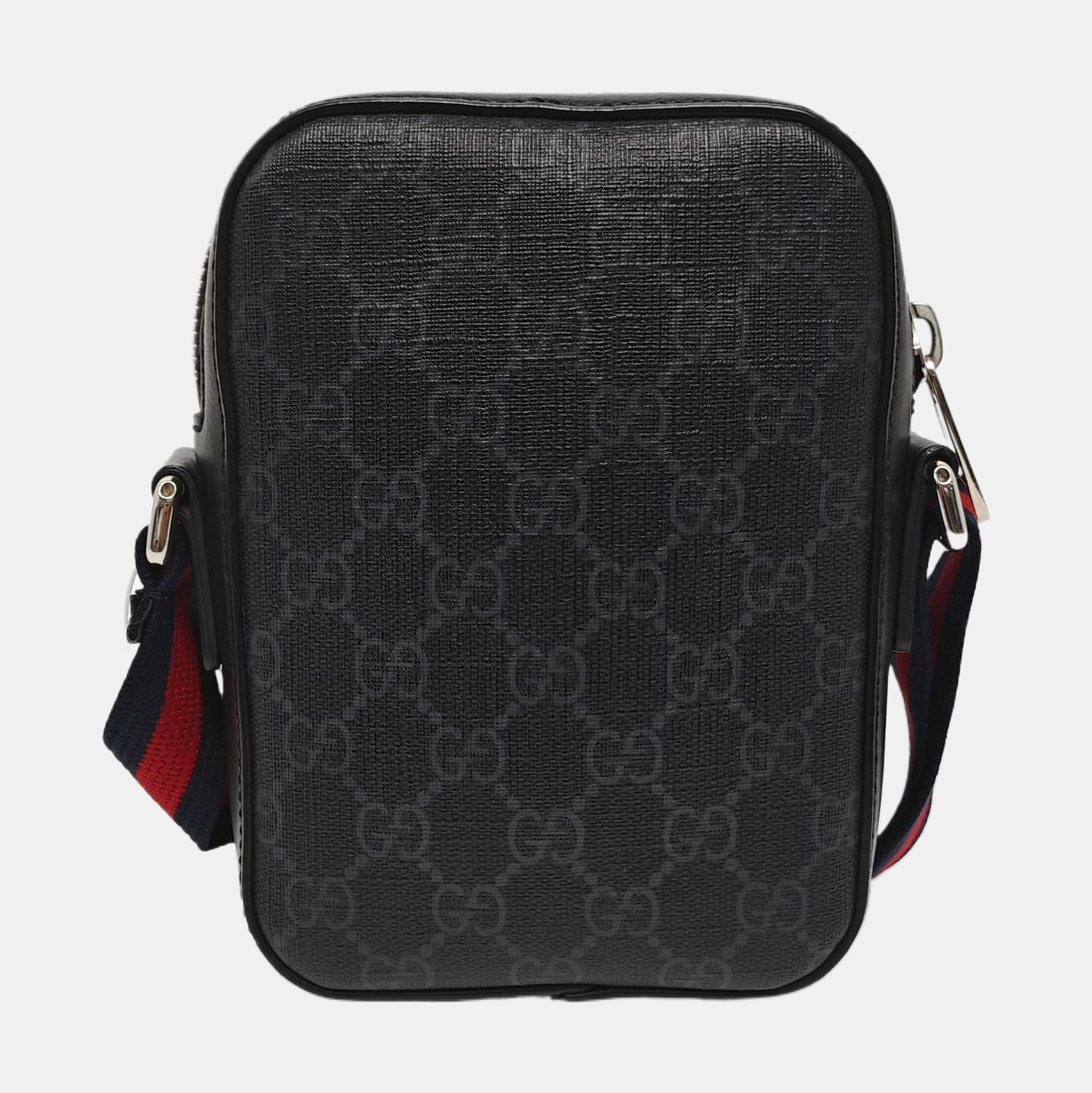 GG Supreme Small Monogram Coated Canvas Black