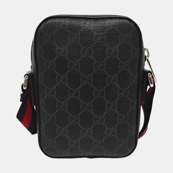 GG Supreme Small Monogram Coated Canvas Black