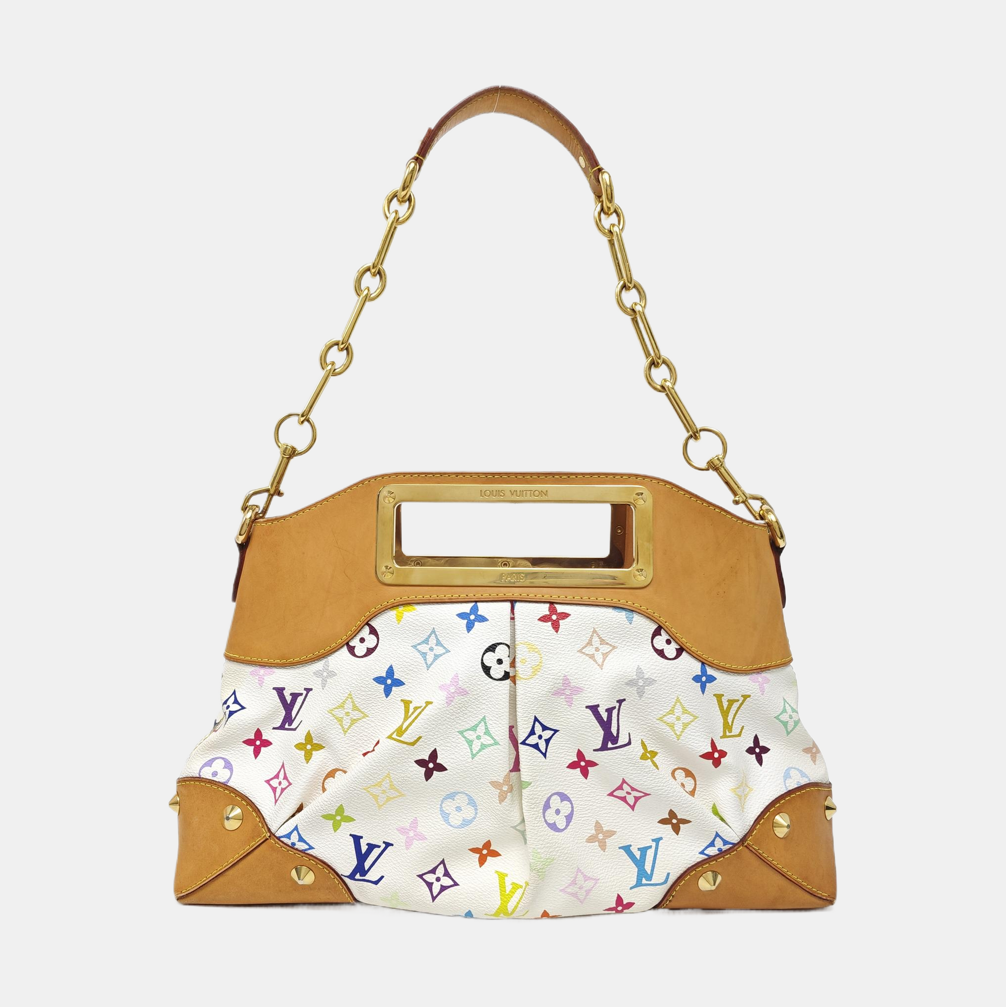 JUDY MM Monogram Coated Canvas White