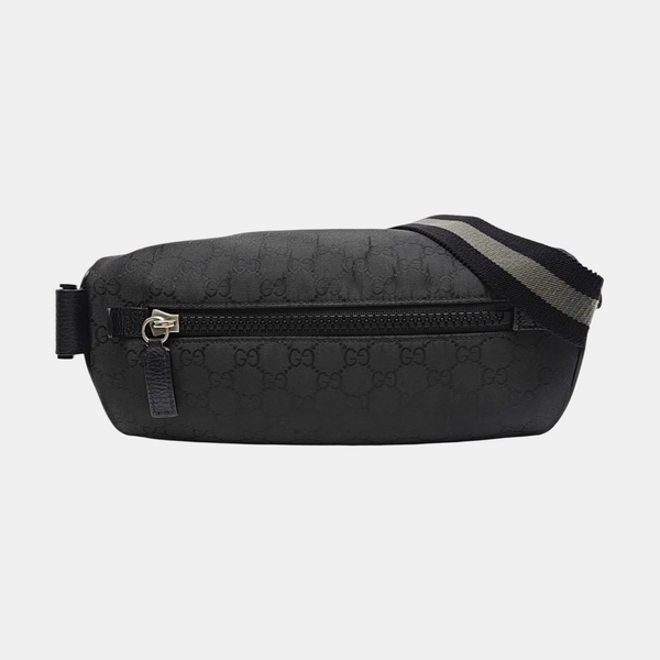 Monogram Fabric Belt Bag Black