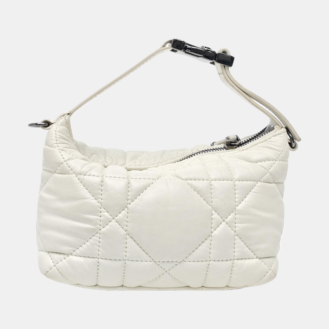 Diortravel Nomad Small Cannage Calfskin White