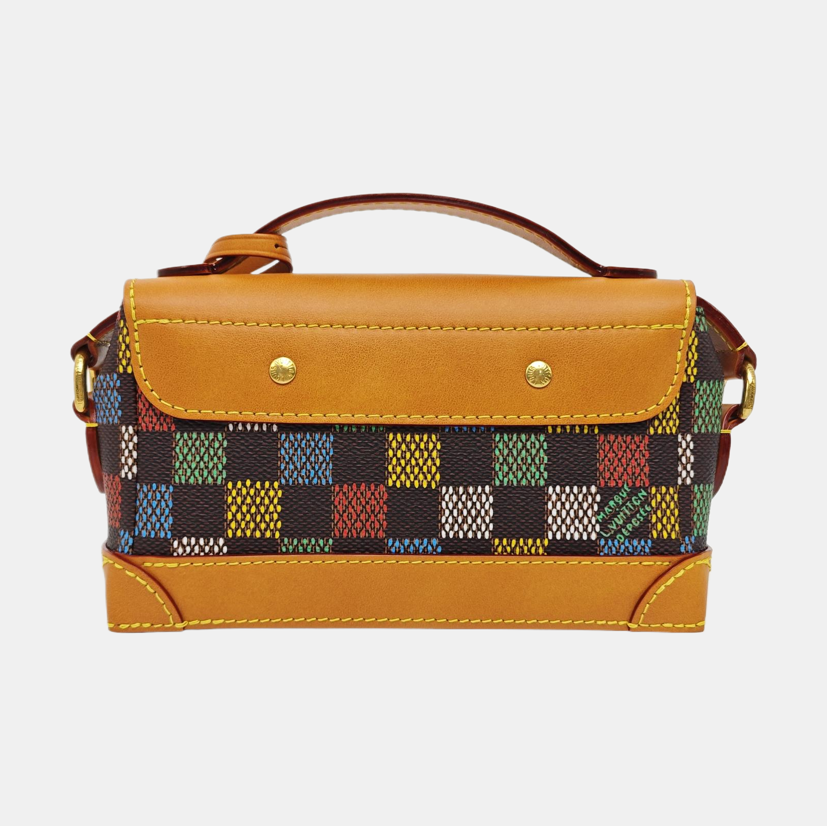 LOCKME EAST WEST Mini Damier Coated Canvas Multicolor