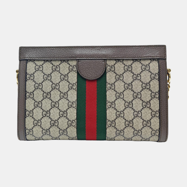 Ophidia Small Monogram Coated Canvas Beige