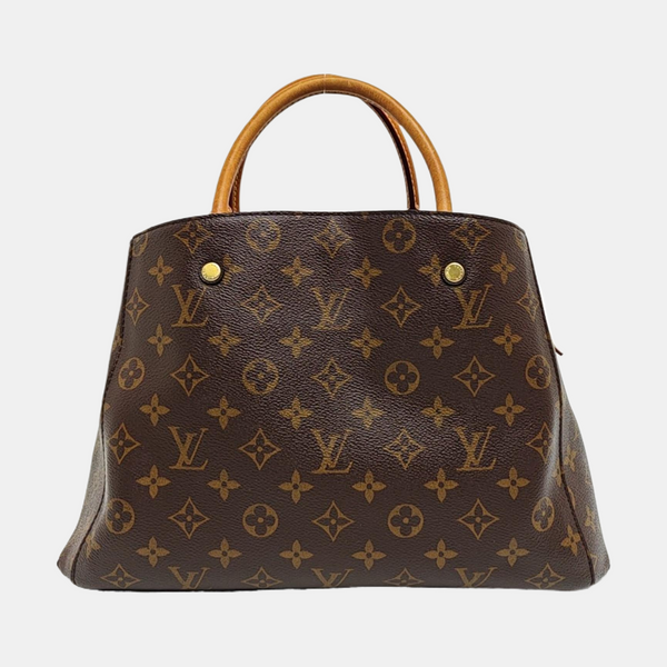 MONTAIGNE Monogram Coated Canvas Brown