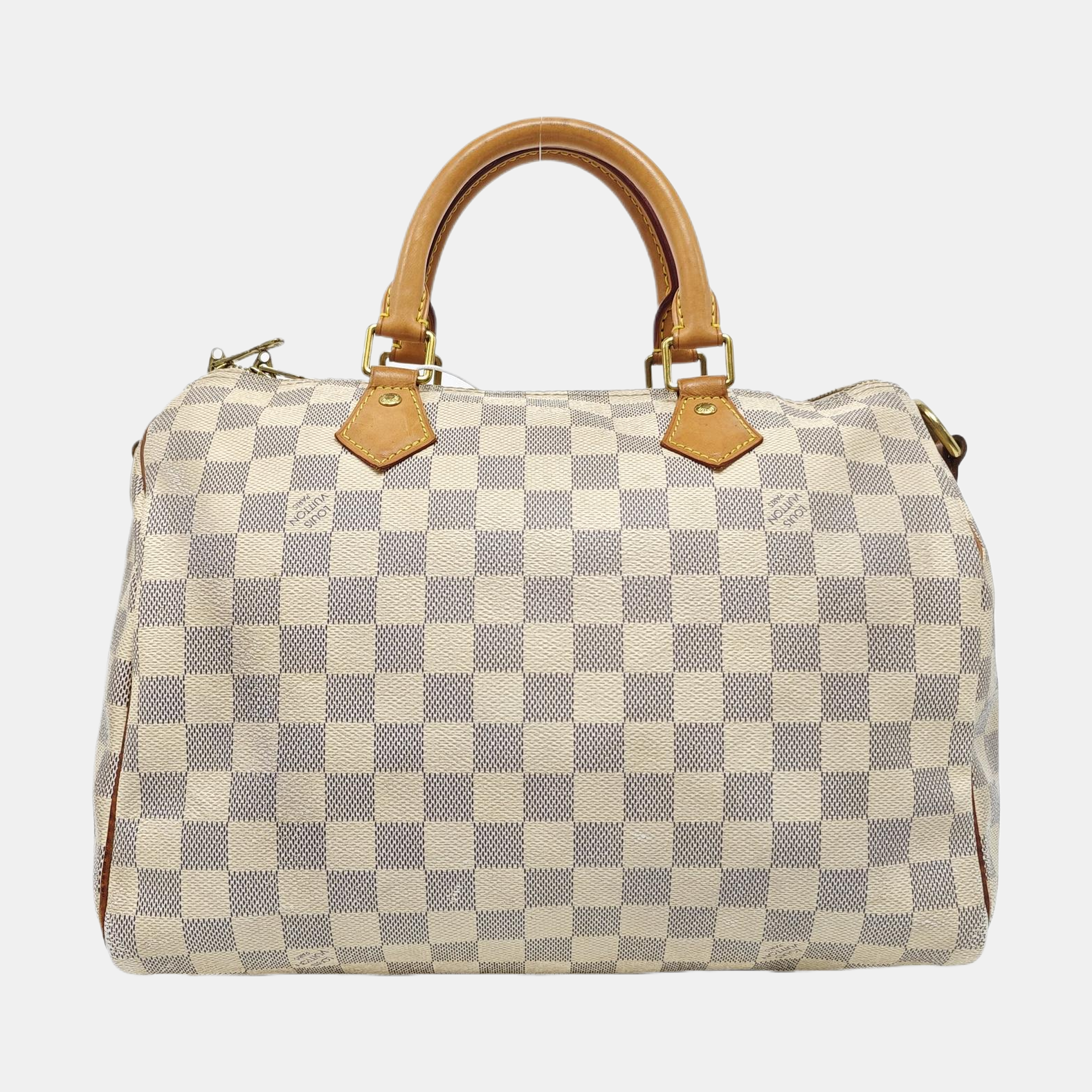 SPEEDY 30 Monogram Coated Canvas White