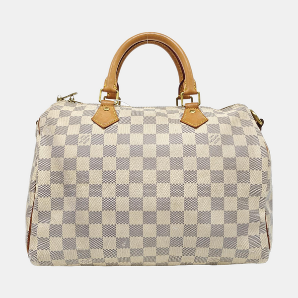 SPEEDY 30 Monogram Coated Canvas White
