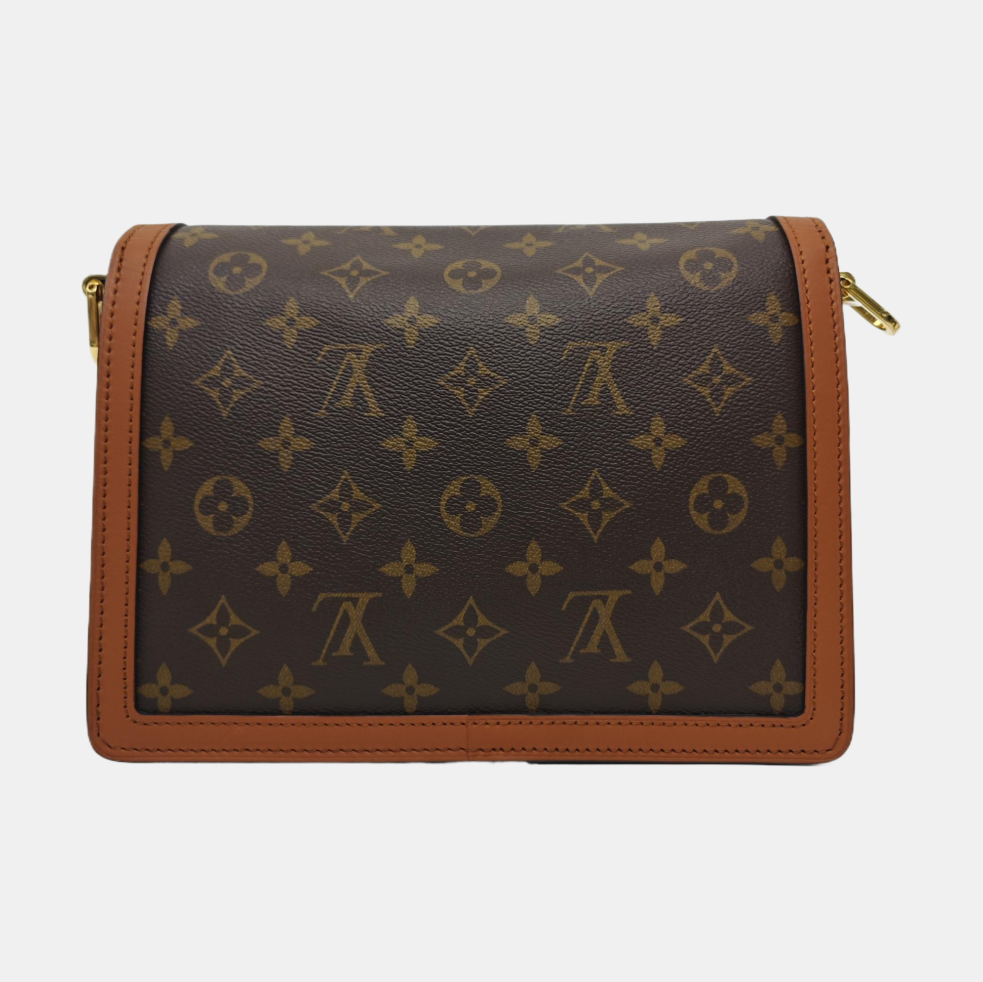 DAUPHINE MM Monogram Coated Canvas Brown