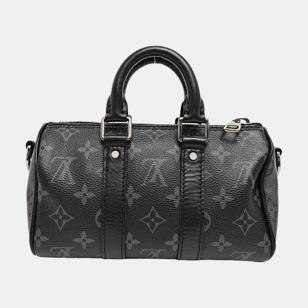 KEEPALL Mini Monogram Coated Canvas Black