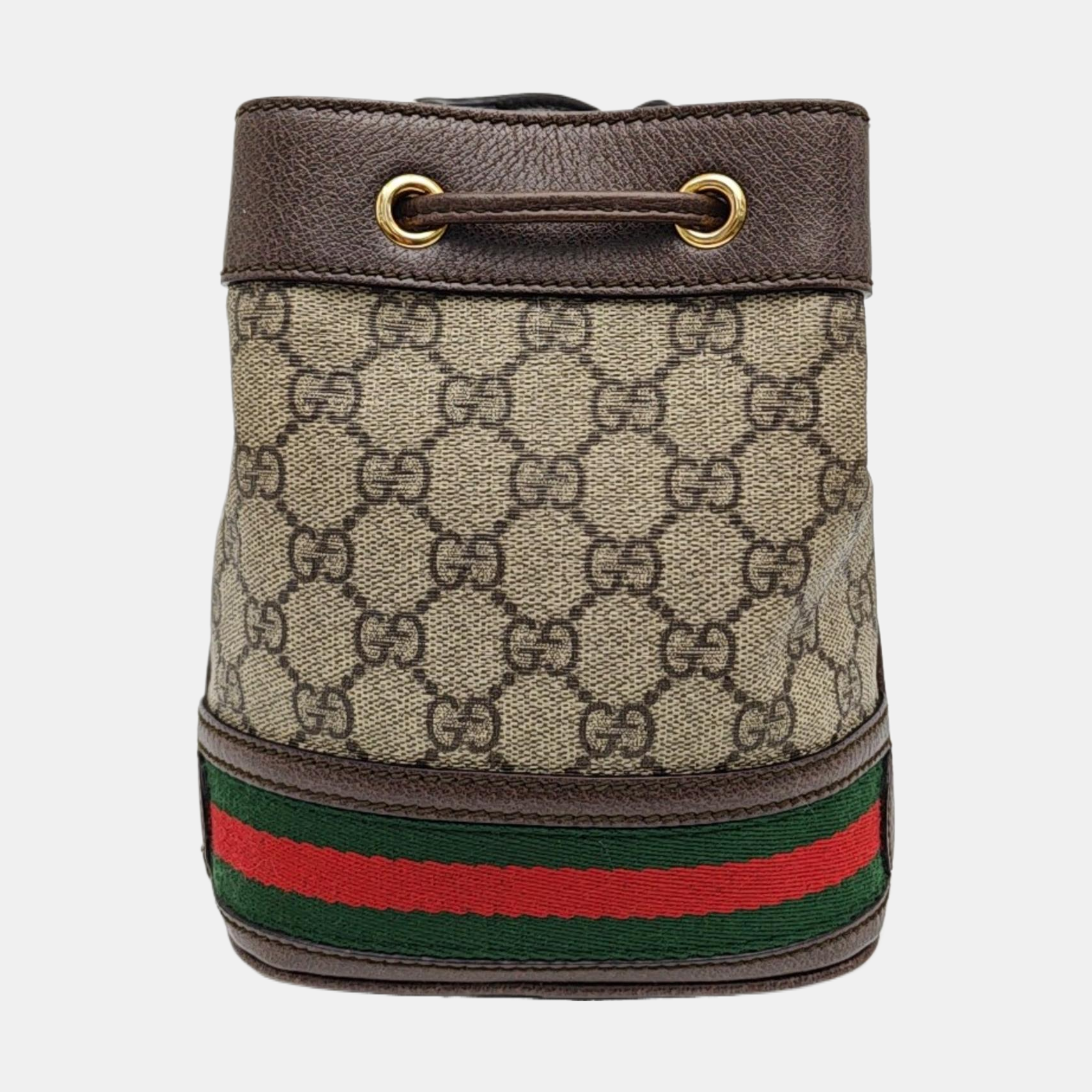 Ophidia Mini Monogram Coated Canvas Beige