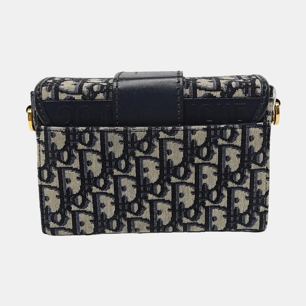 30 Montaigne Mini Oblique Canvas Blue