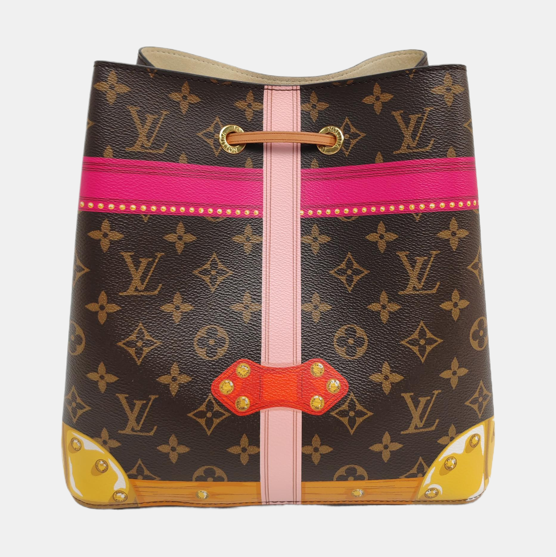 NÉONOÉ MM Monogram Coated Canvas Brown