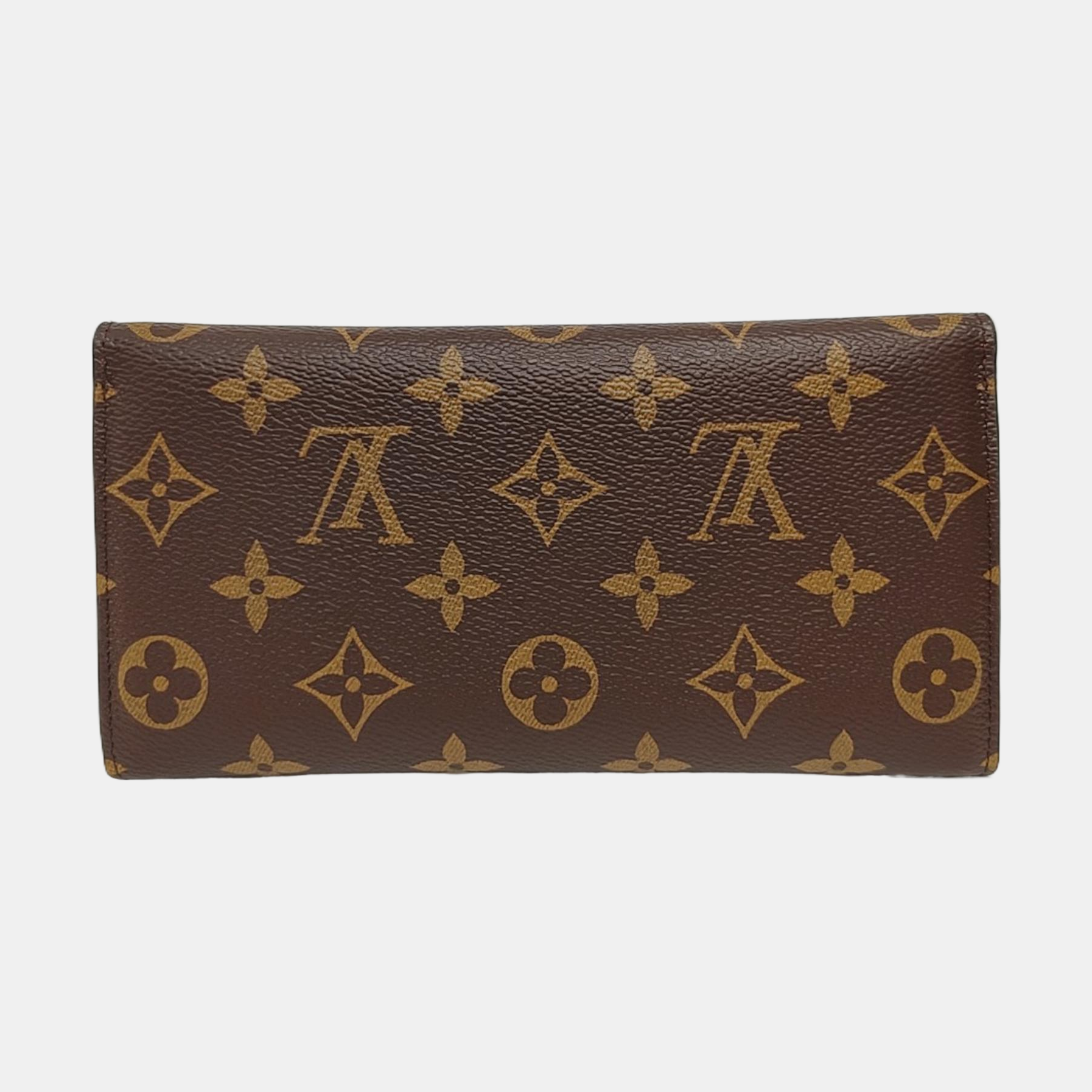 JOSÉPHINE Monogram Coated Canvas Brown Wallet