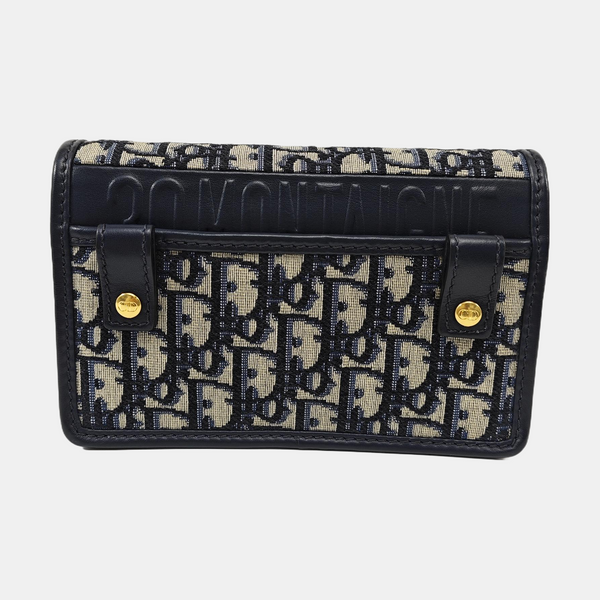 30 Montaigne Mini Oblique Canvas Blue