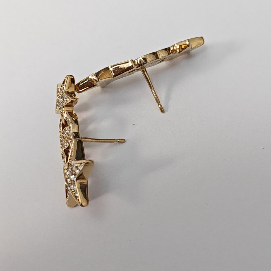 Metal Gold Stud Earrings