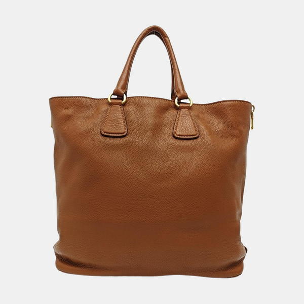 Calfskin Tote Bag Brown