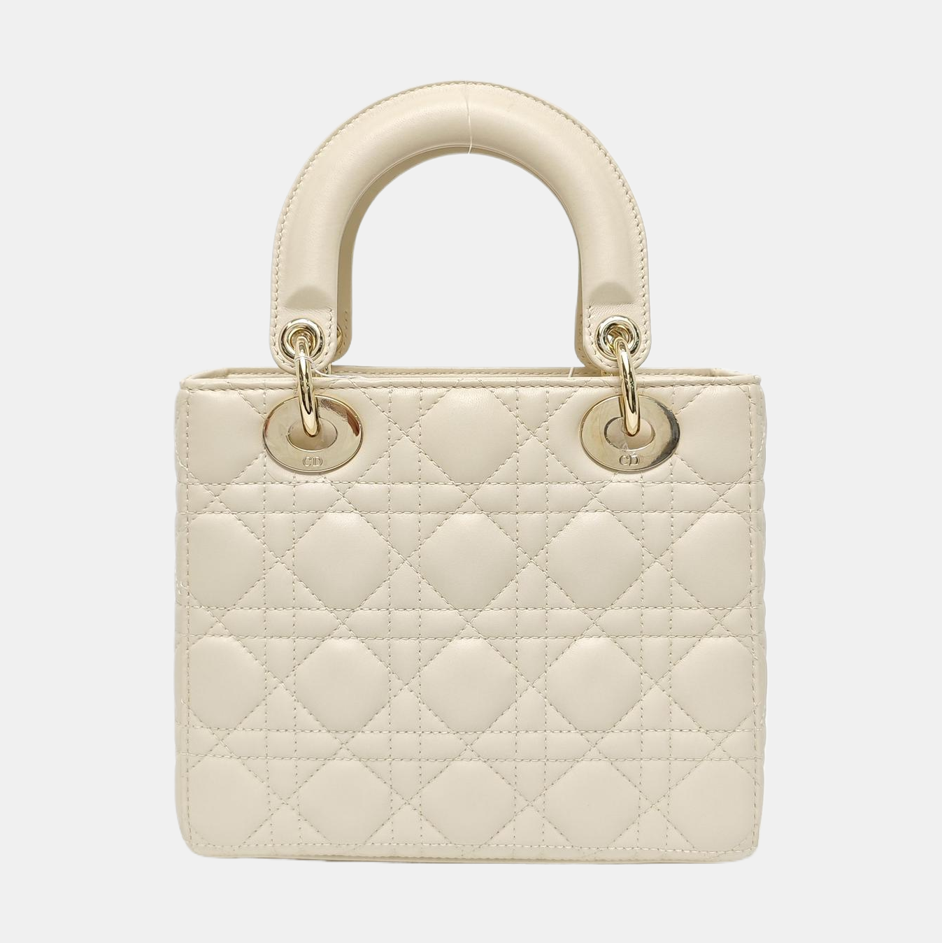 Lady Dior Small Cannage Lambskin White