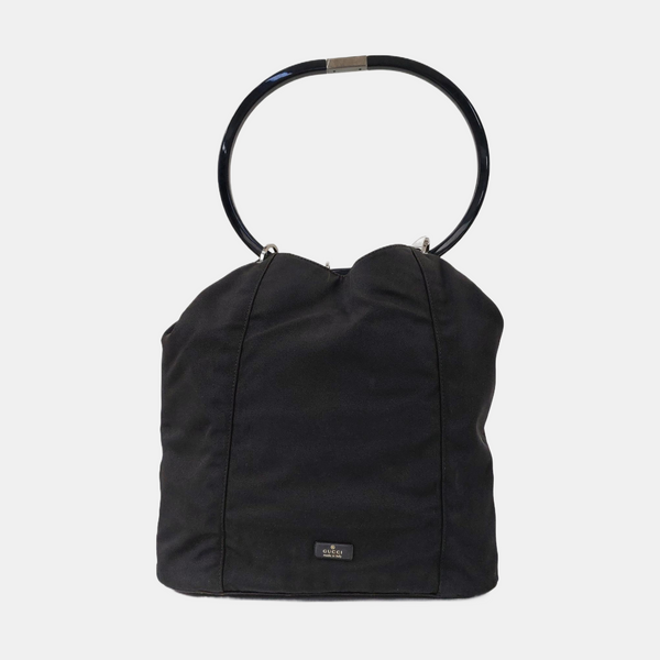 Fabric Top Handle Bag Black