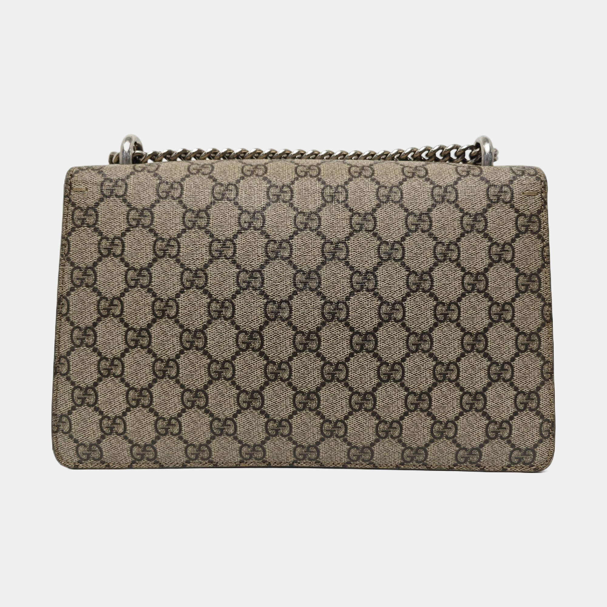 Dionysus Small Monogram Coated Canvas Beige