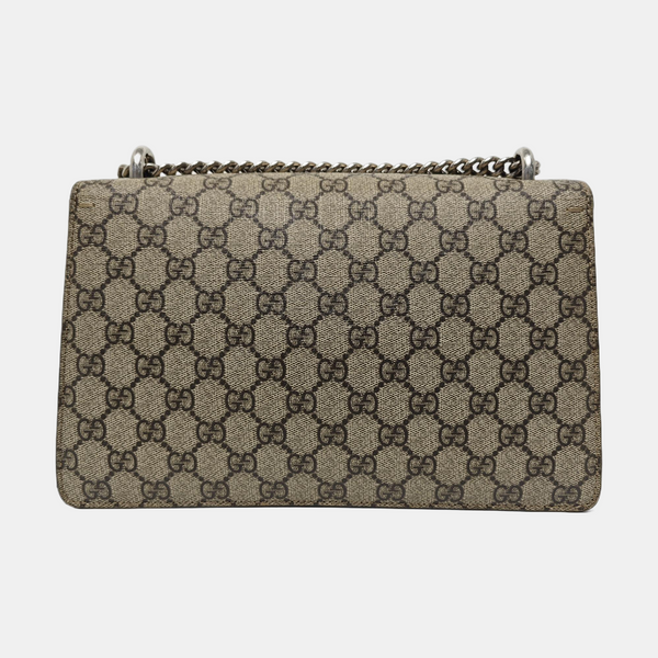 Dionysus Small Monogram Coated Canvas Beige