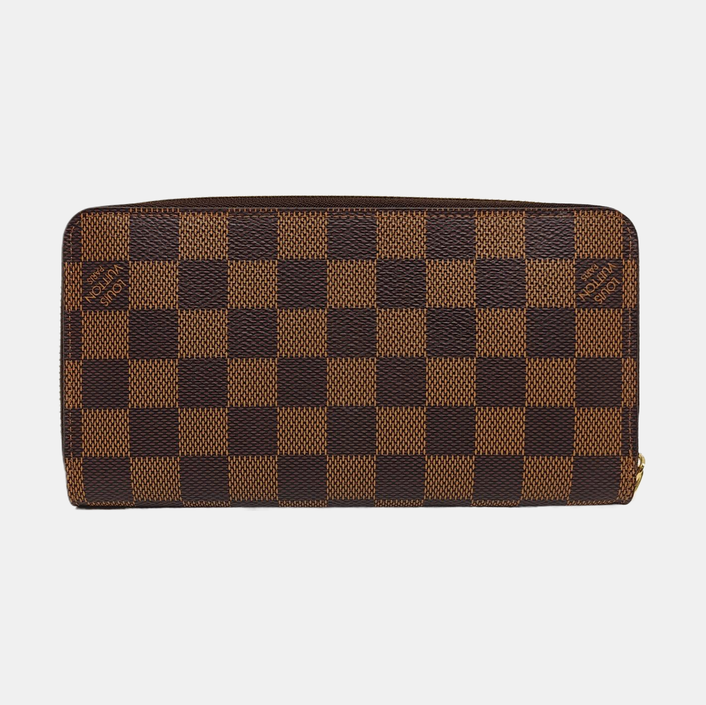 ZIPPY Damier Ebene Coated Canvas Brown Wallet