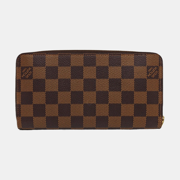 ZIPPY Damier Ebene Coated Canvas Brown Wallet
