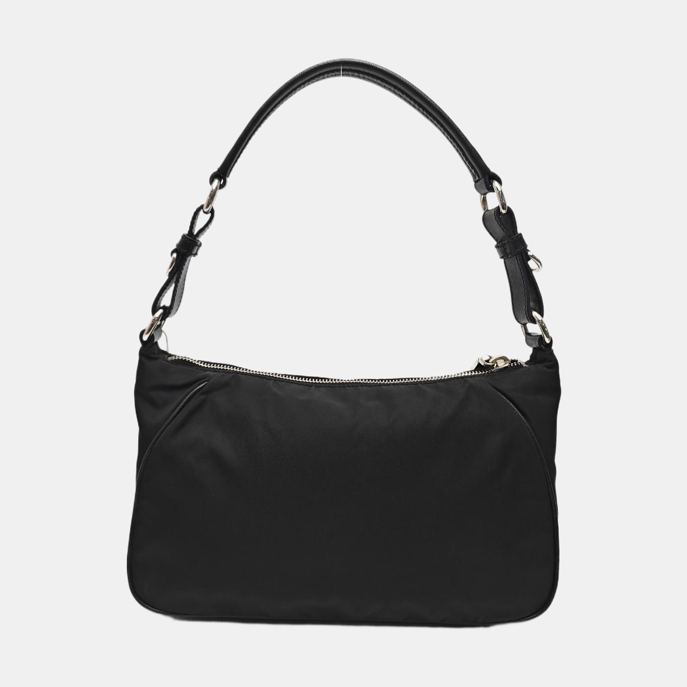 Nylon Top Handle Bag Black