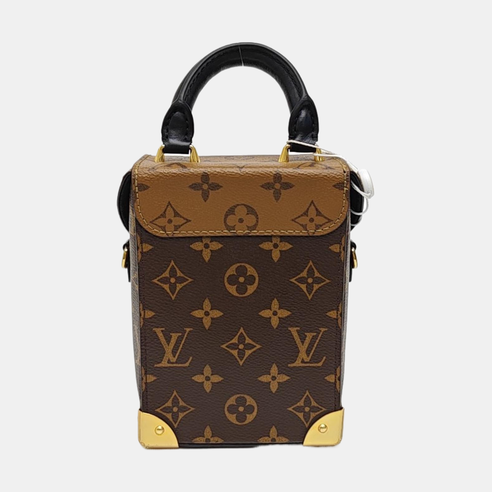 CAMERA BOX Monogram Coated Canvas Brown