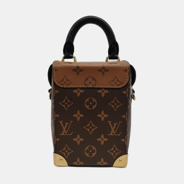 CAMERA BOX Monogram Coated Canvas Brown