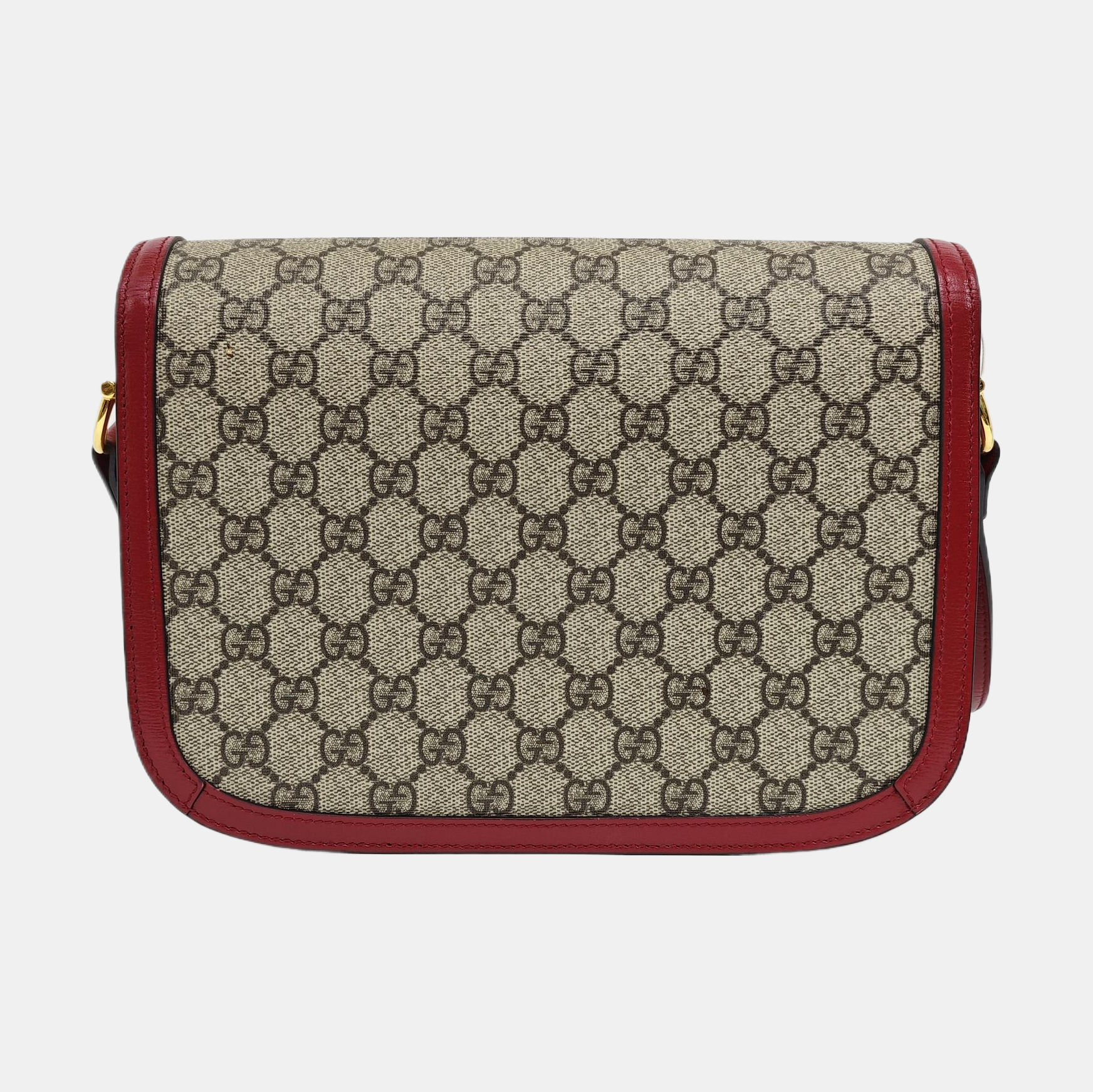 Horsebit 1955 Small Monogram Coated Canvas Beige