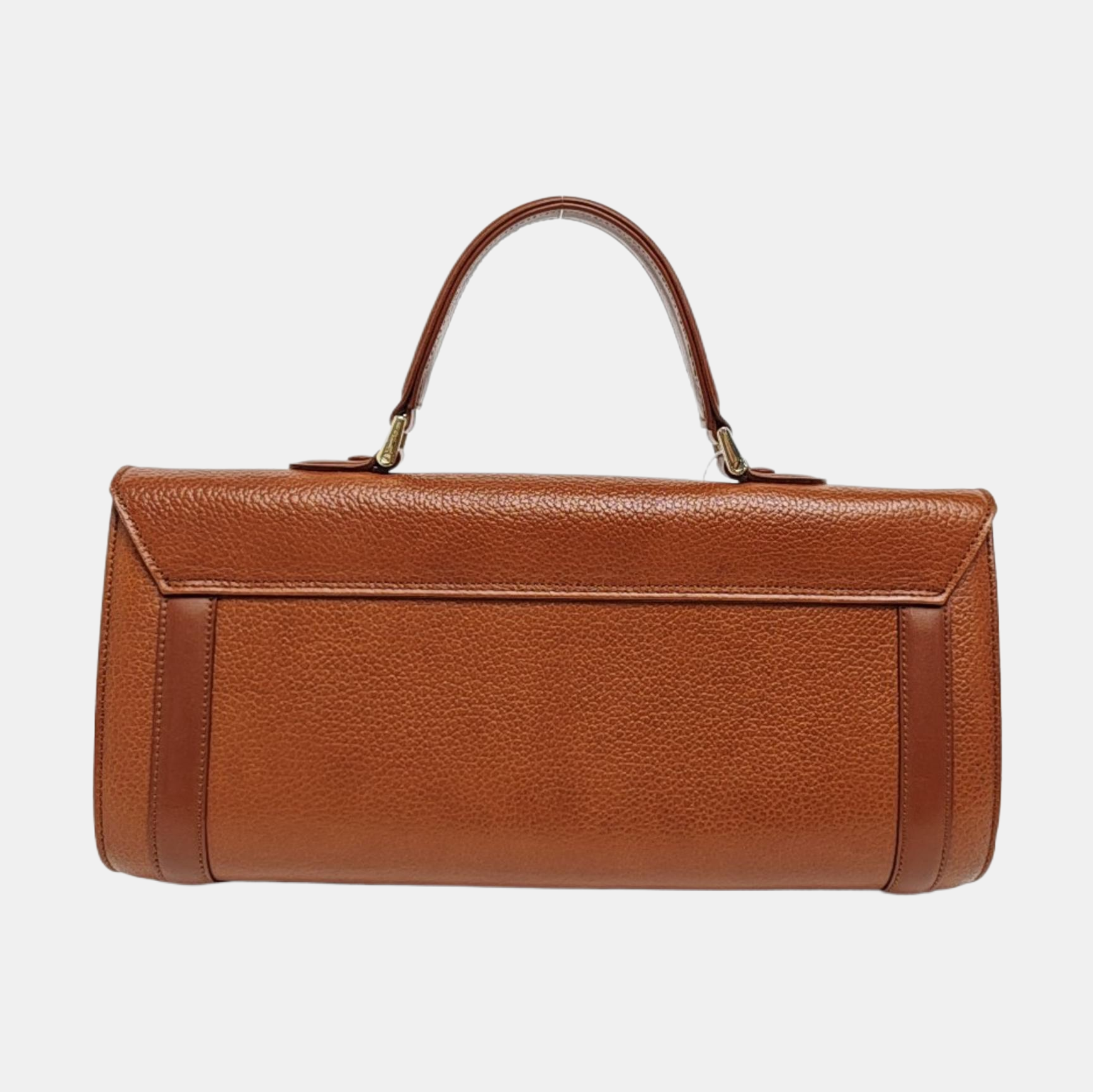 Calfskin Top Handle Bag Brown