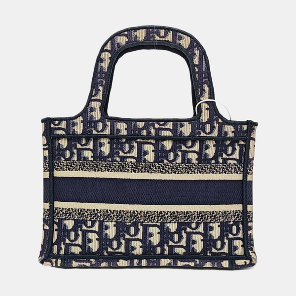 Book Tote Mini Canvas Blue