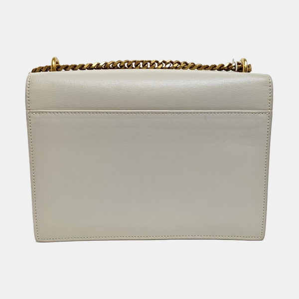 SUNSET Medium Calfskin White