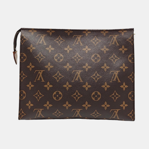 TOILET POCKET 26 Monogram Coated Canvas Brown
