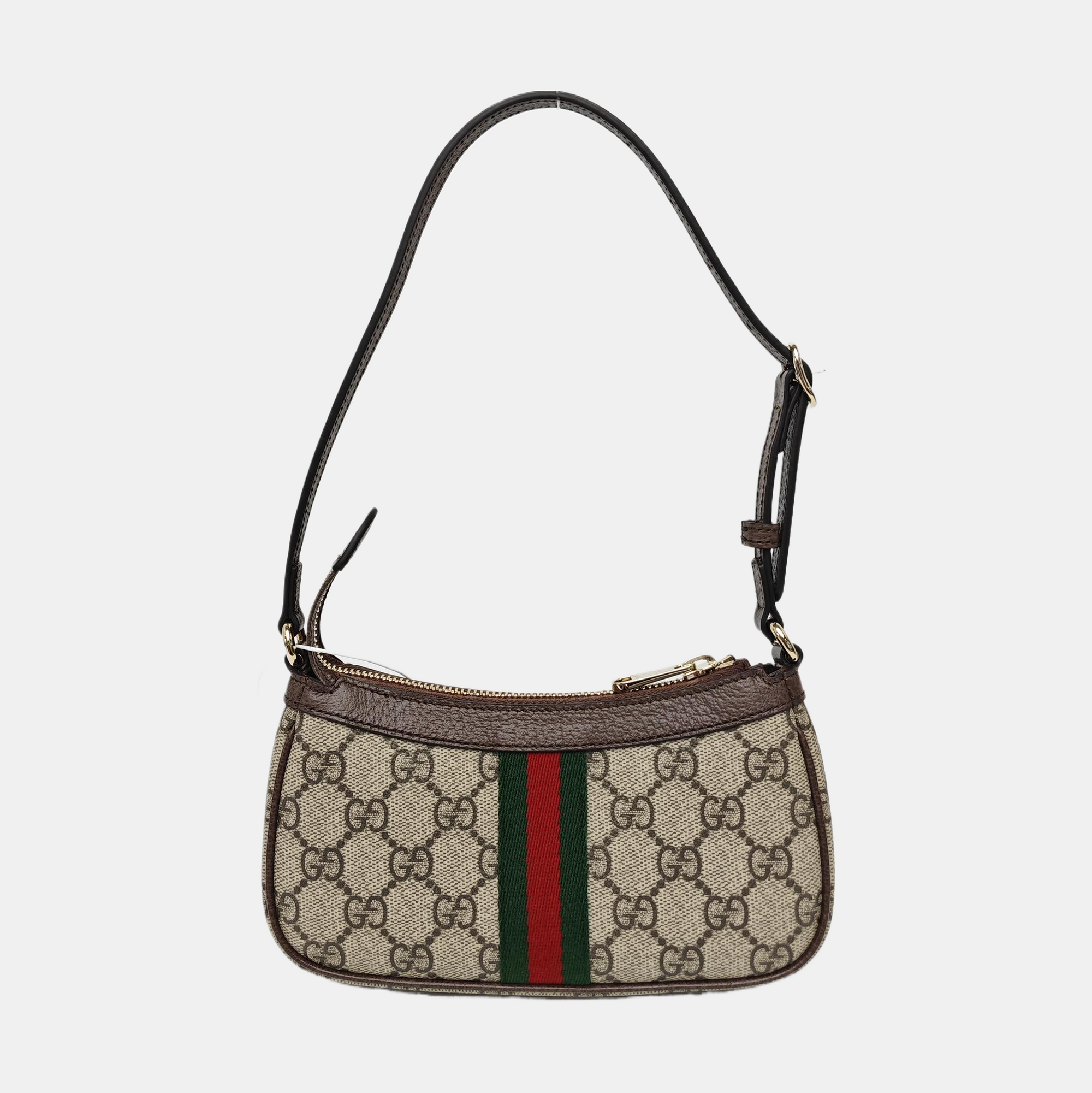 Ophidia Mini Monogram Coated Canvas Gray