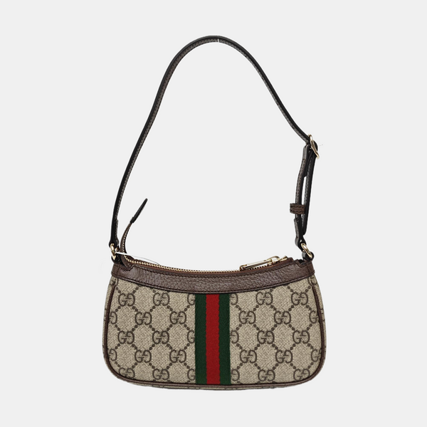 Ophidia Mini Monogram Coated Canvas Gray