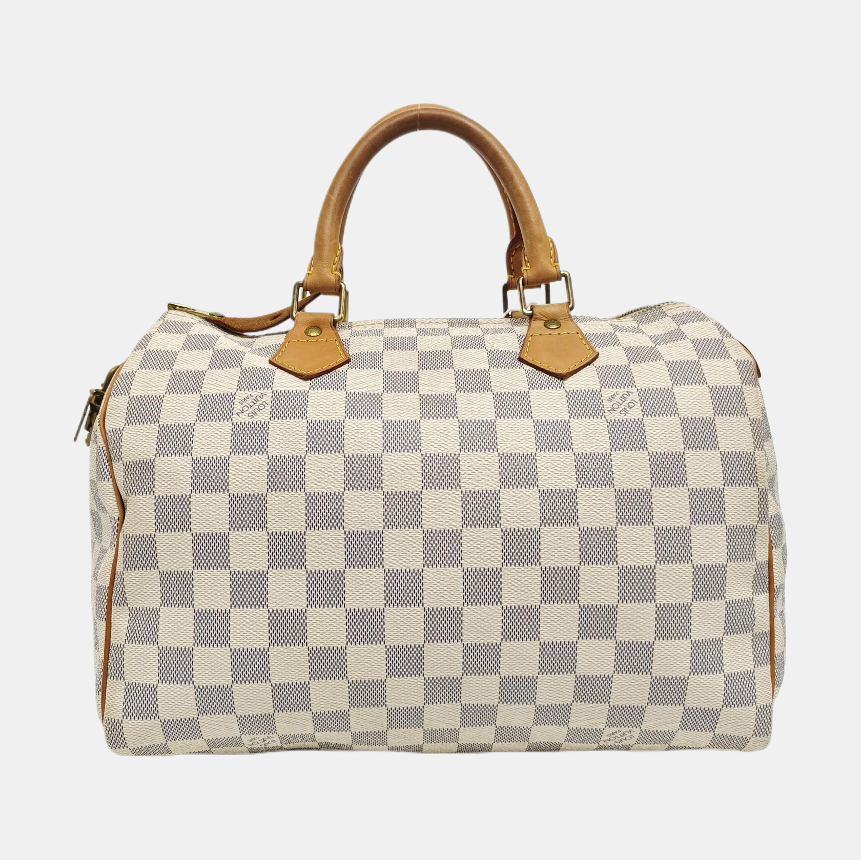 SPEEDY 30 Damier Azur Coated Canvas White
