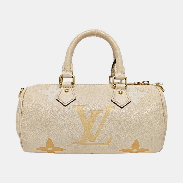PAPILLON BB Monogram Calfskin Beige