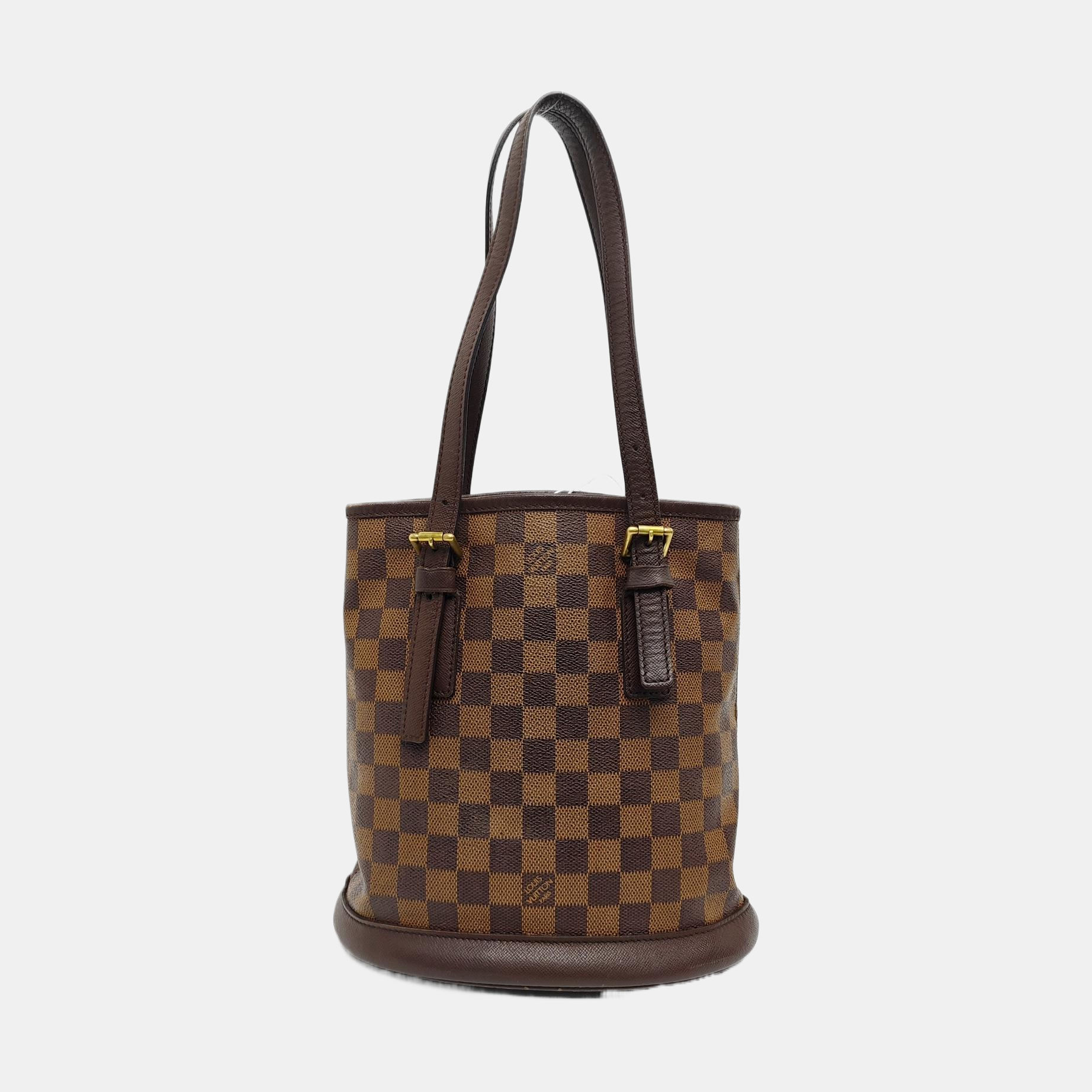 BUCKET PM Damier Ebene Coated Canvas Brown