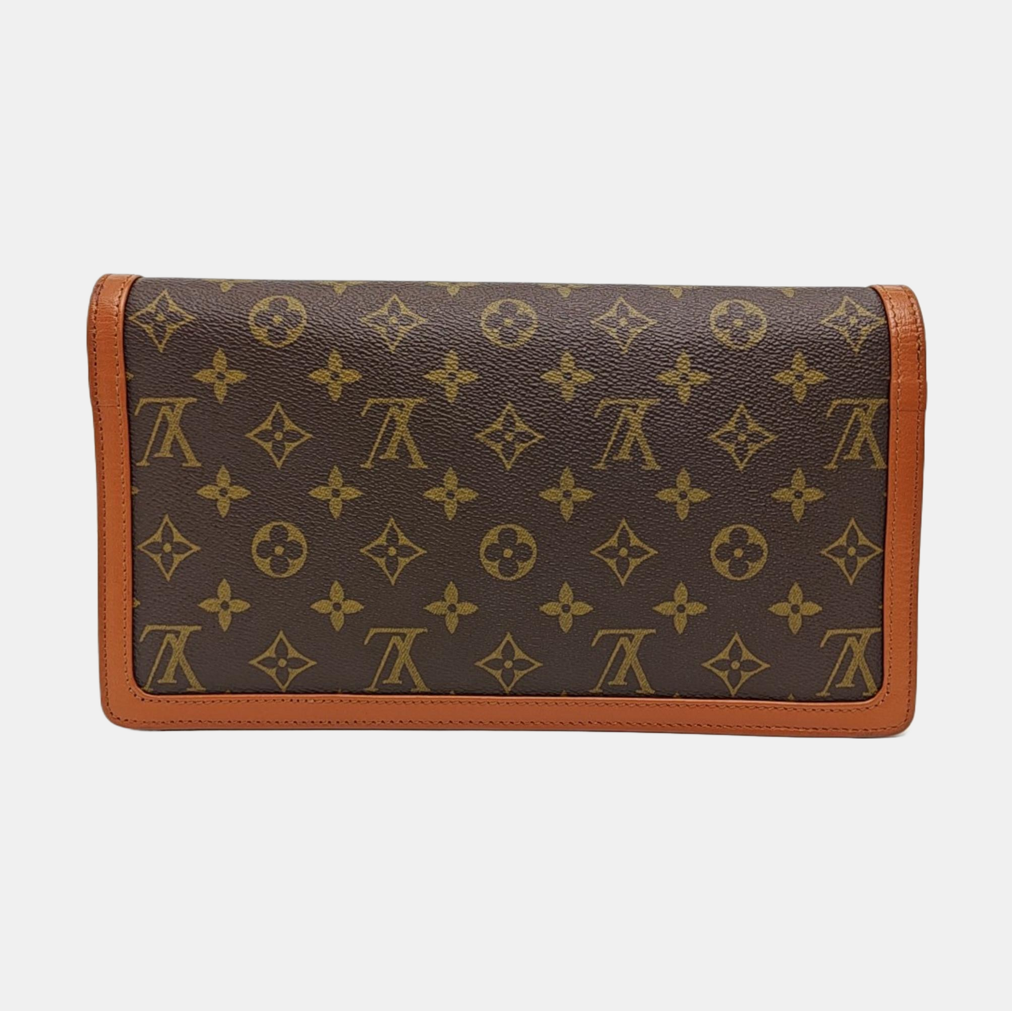DAME GM Monogram Coated Canvas Brown