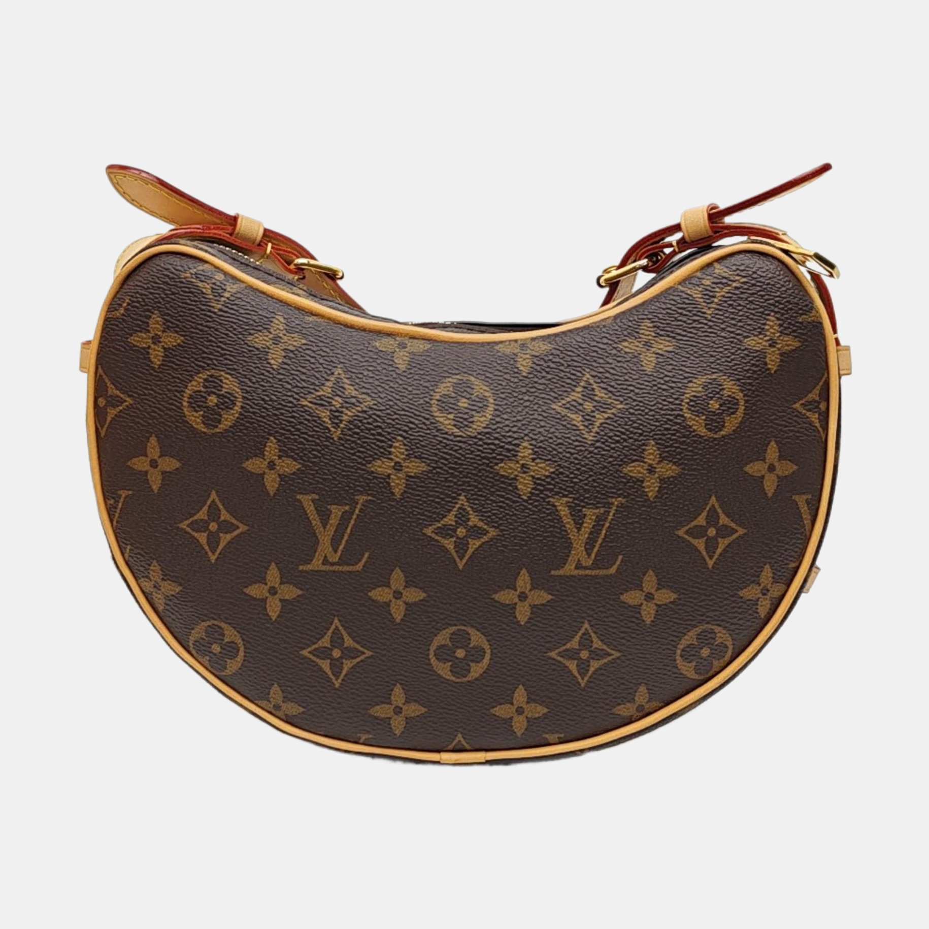 CROISSANT Monogram Coated Canvas Brown