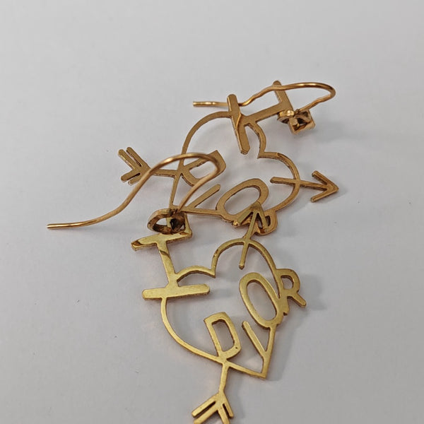 Dio(r)evolution Metal Gold Stud Earrings