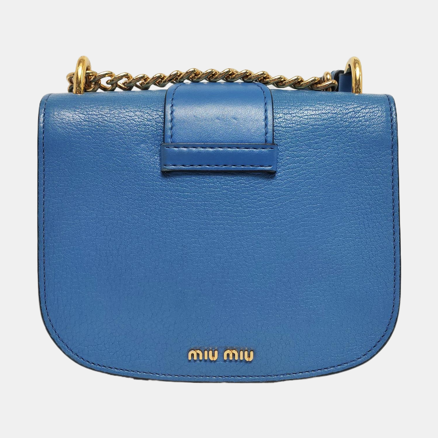 Calfskin Shoulder Bag Blue