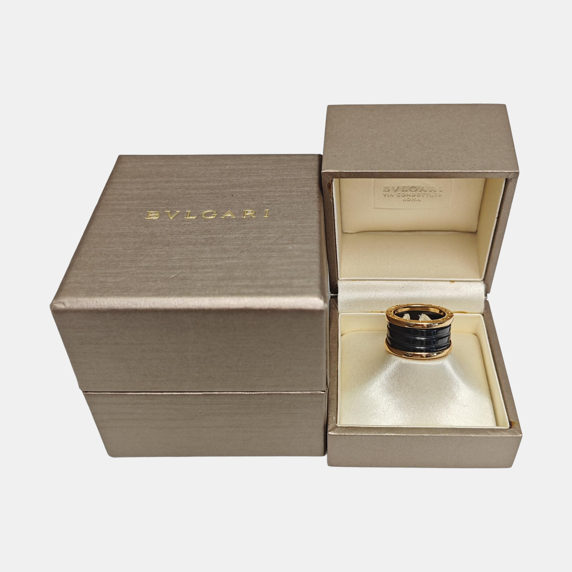 B.ZERO1 18k Rose Gold Ring EU 53