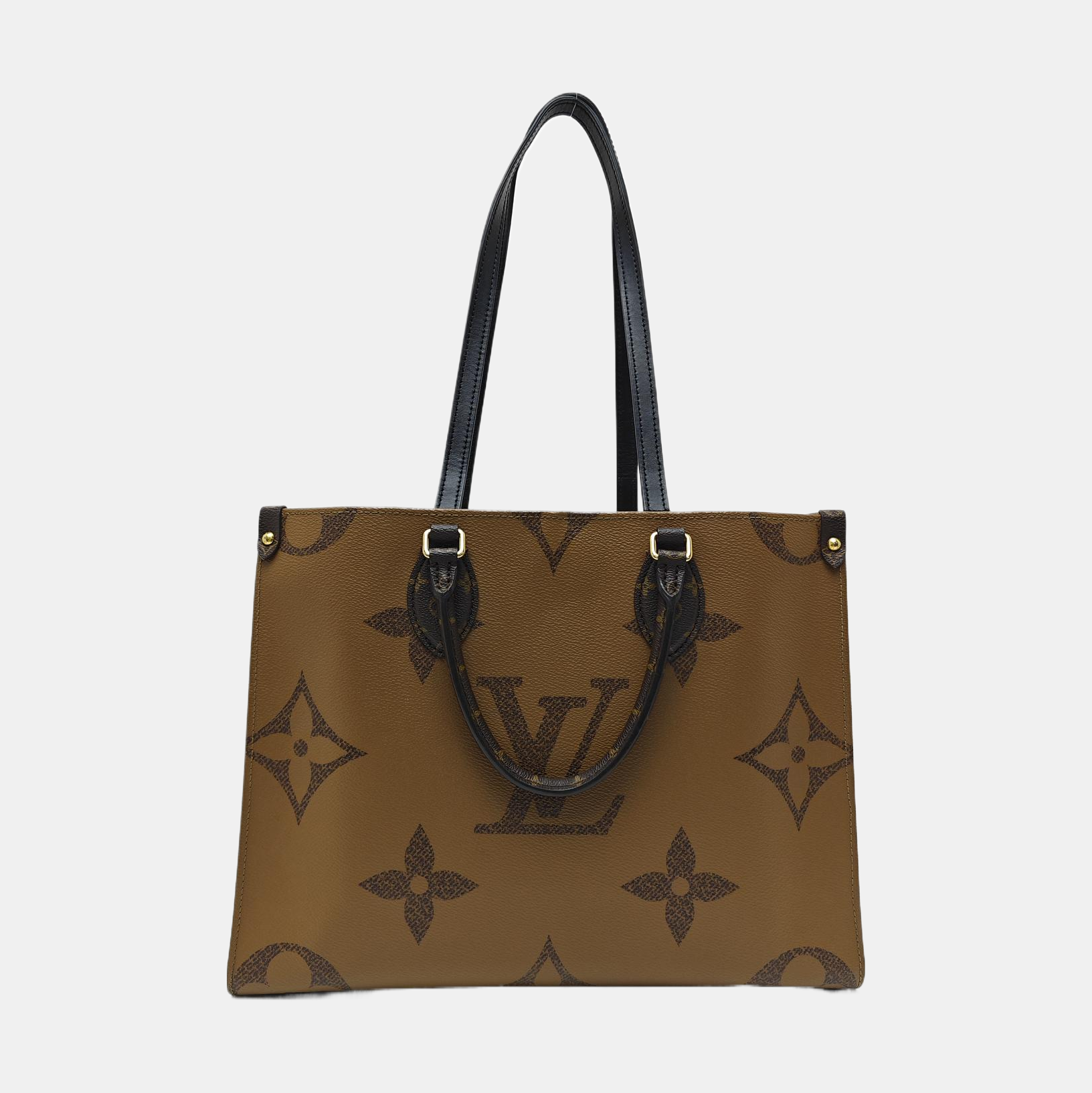 ONTHEGO MM Monogram Coated Canvas Brown