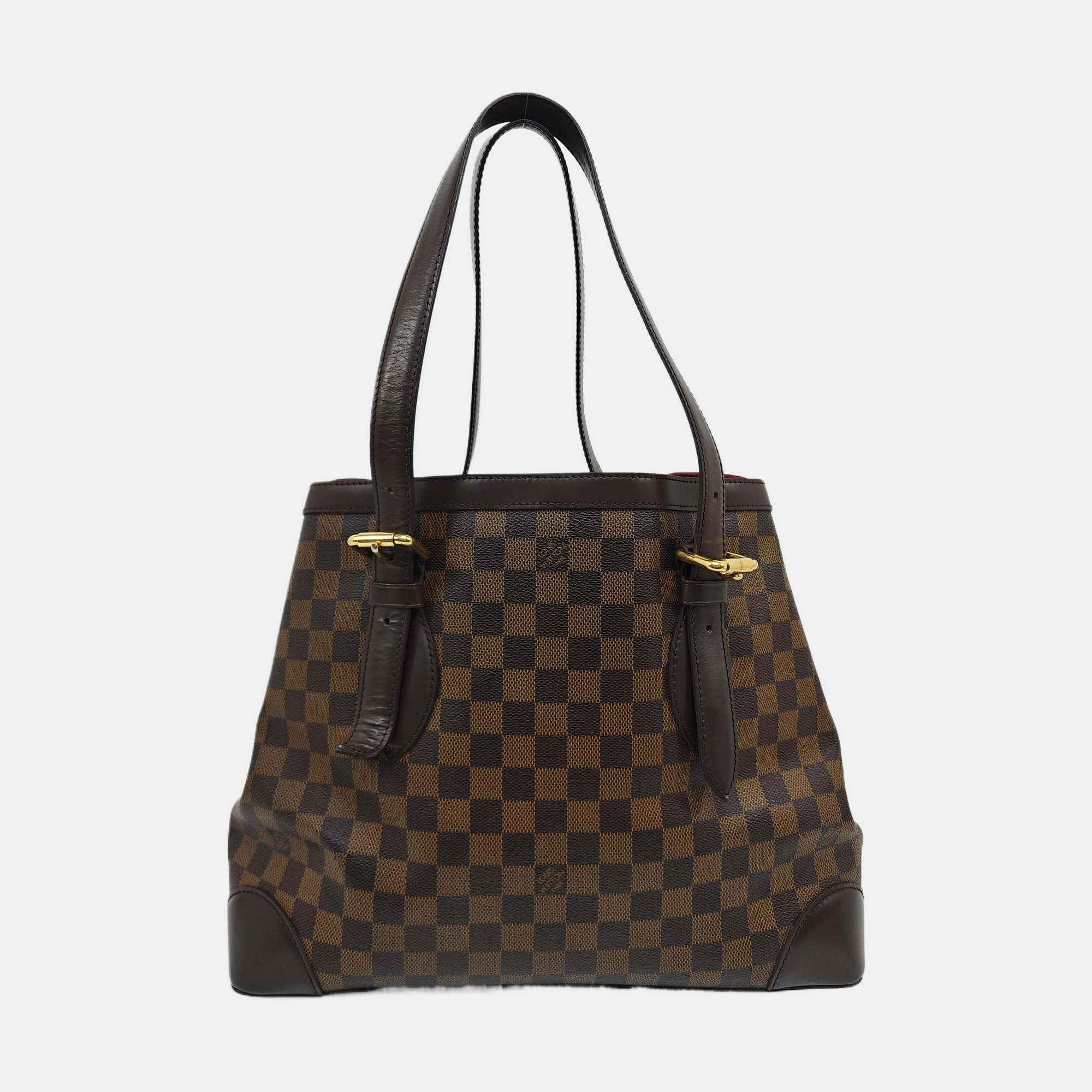 HAMPSTEAD MM Damier Ebene Coated Canvas Brown