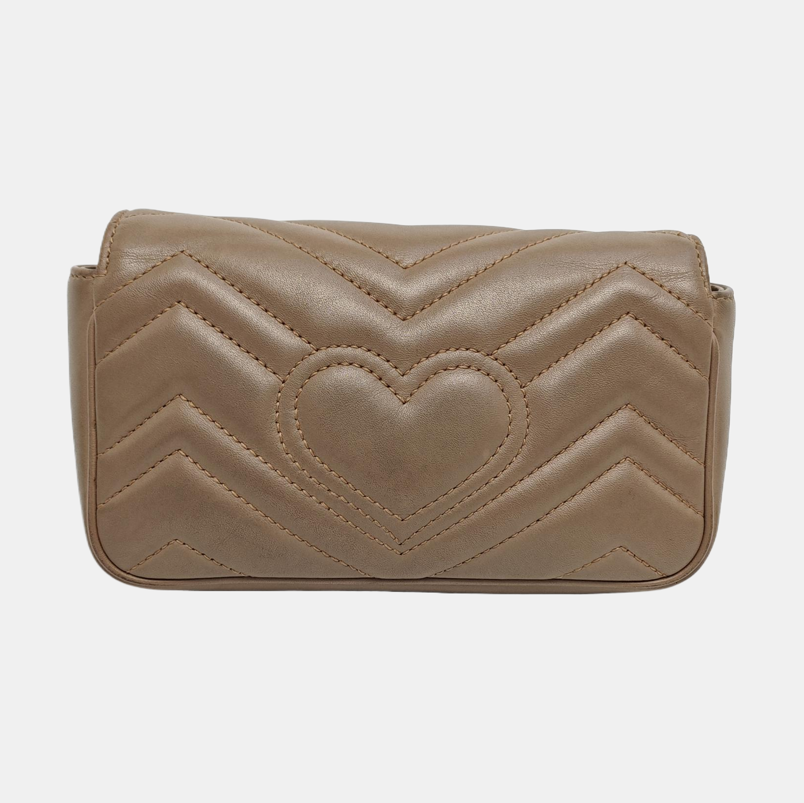 GG Marmont Mini Quilted Calfskin Beige