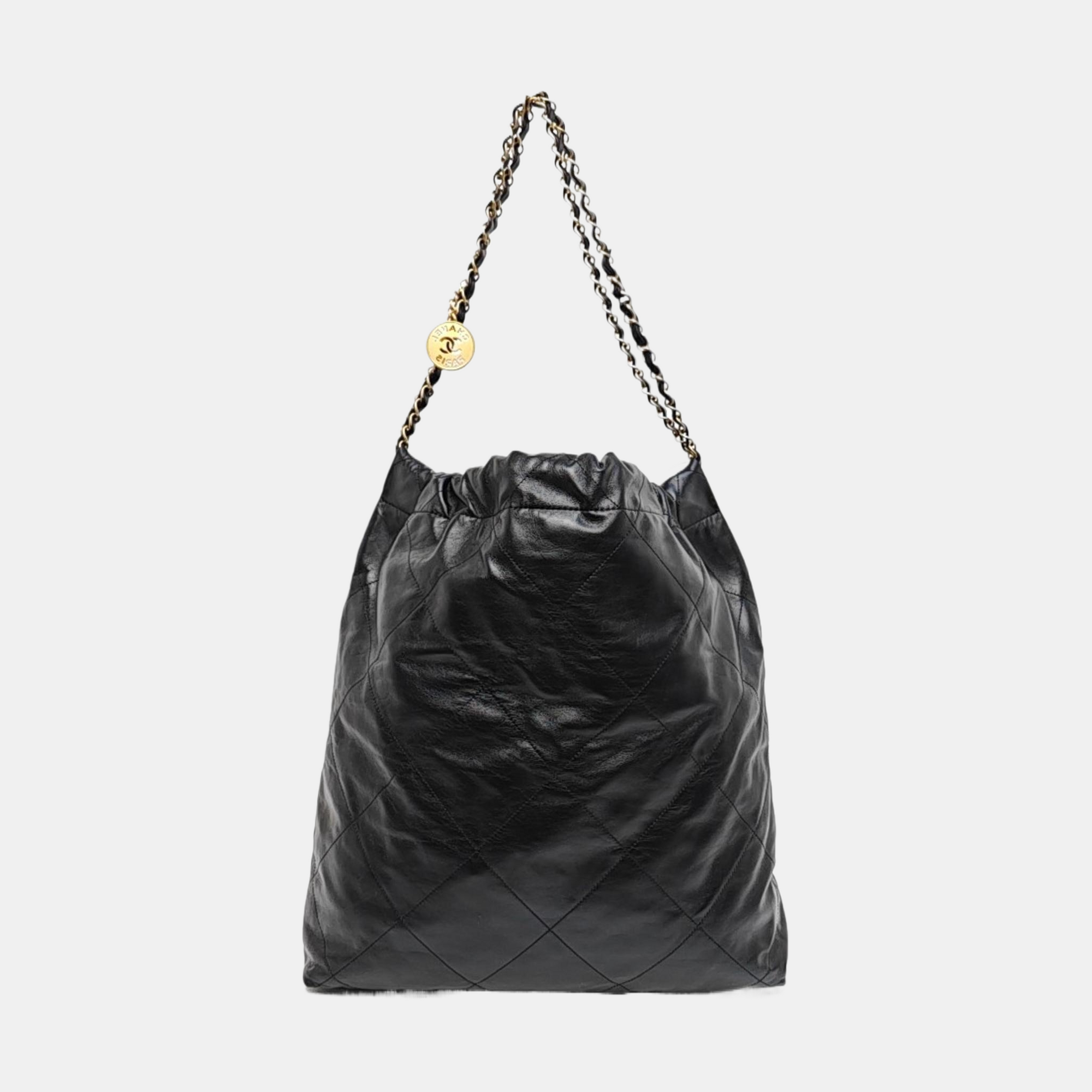 CHANEL 22 Medium Quilted Calfskin Black